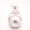 Masturbator Z Wibracją Ssaniem Cyberskóra Ładowany Usb Biały